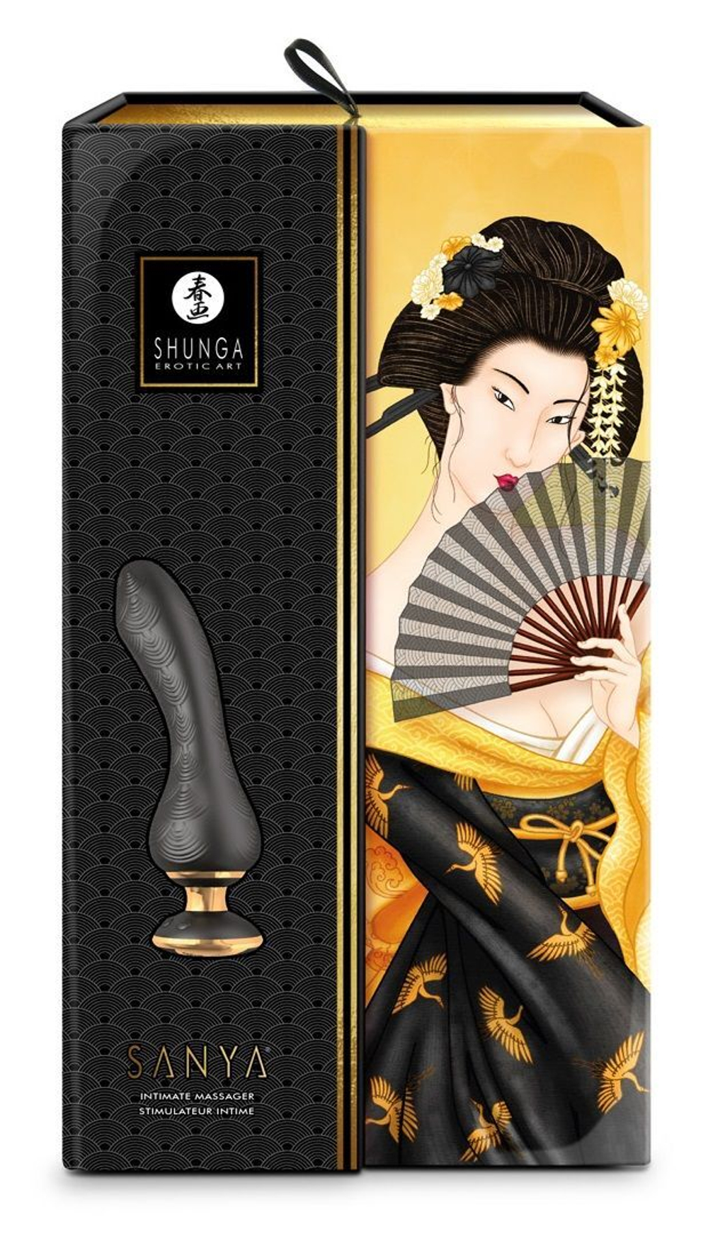 Черный вибростимулятор SANYA - 18,5 см. (Цвет: черный)