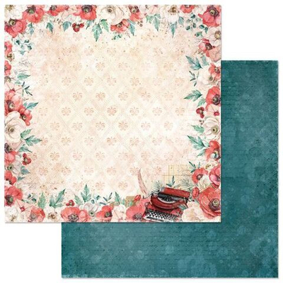 Бумага "Багряный винтаж. Строки воспоминаний" (ScrapMania)