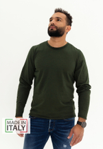Лонгслив Bowery NYC однотонный Slub Dark Forest