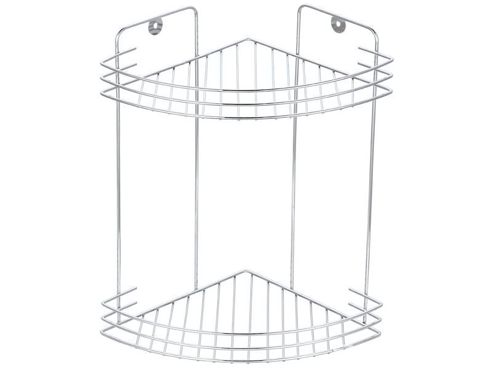 Полка 2-х ярусная угловая 19*19*29см W2672С-2
