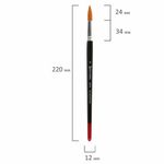 Кисть BRAUBERG синтетика, круглая, №9, 200854