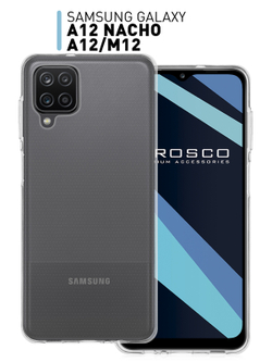 Чехол ROSCO для Samsung Galaxy A12;Samsung Galaxy M12 оптом (арт. SS-A12-TPU-TRANSPARENT)