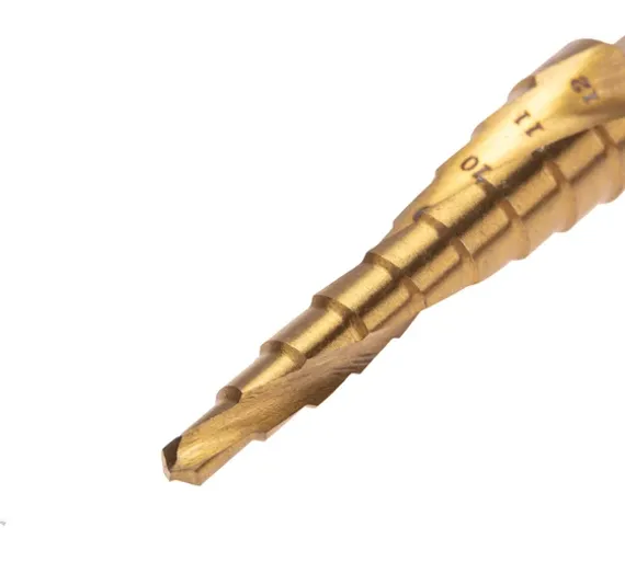 Сверло ступенчатое KRANZ 4-5-6-7-8-9-10-11-12мм ТИТАН 40307