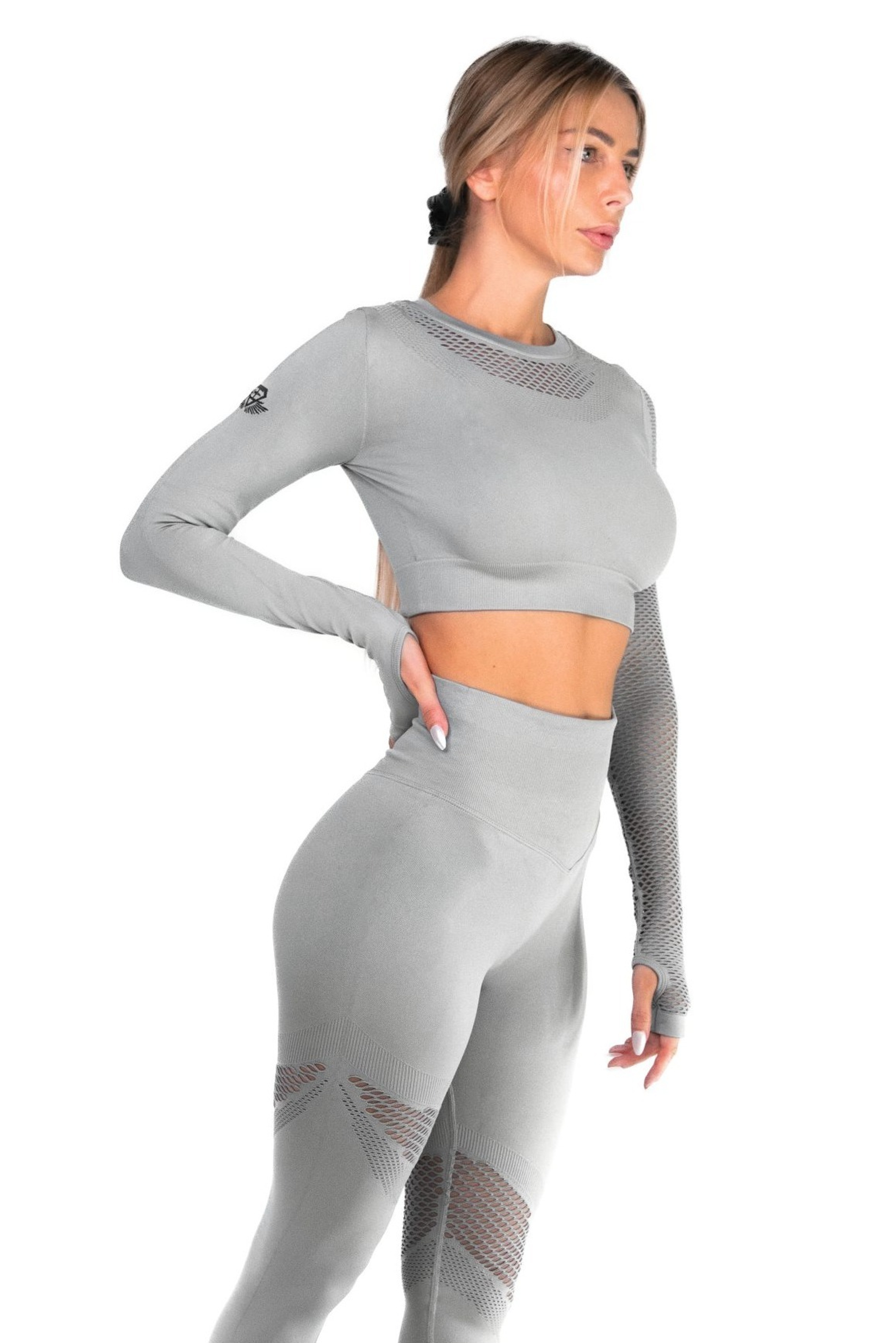 Лонгслив BODY ENGINEERS Motus 2.0 Crop Heaven Grey