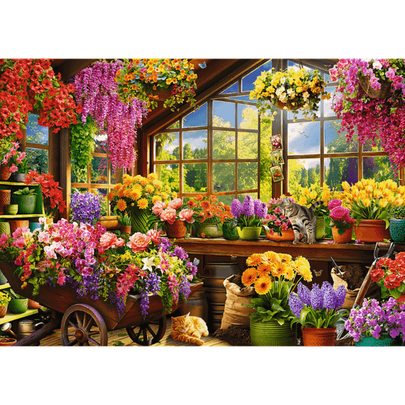 Pazl \ Puzzle \ Пазлы Puzzles - "1000 Premium Plus" - Tea Time: Preparations for spring