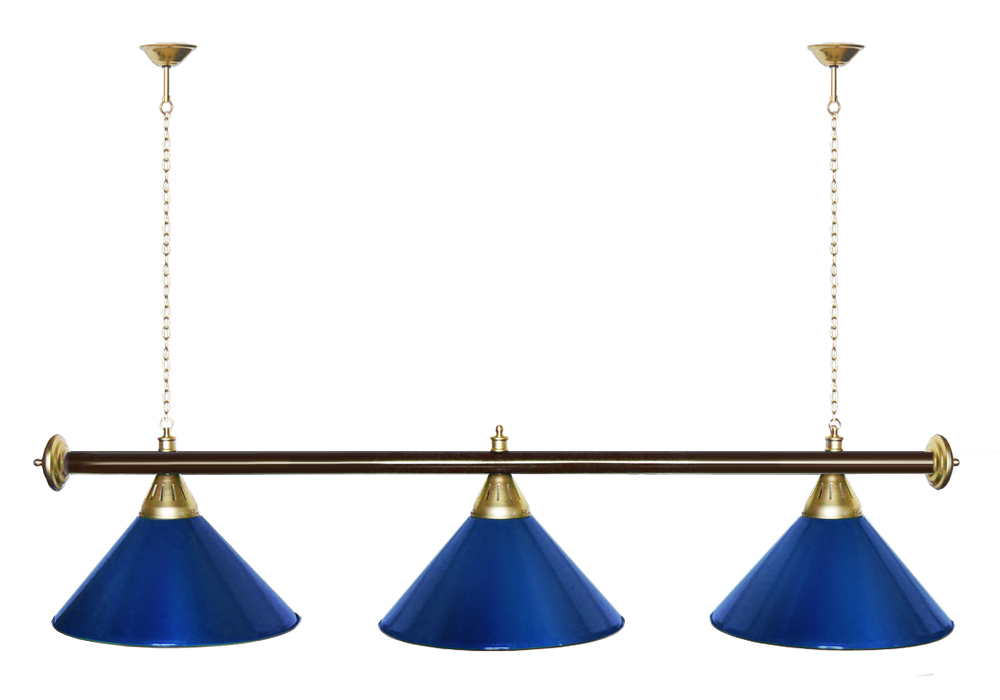 Лампа STARTBILLIARDS 3 пл. (плафоны золотые,штанга золотая,фурнитура золото)