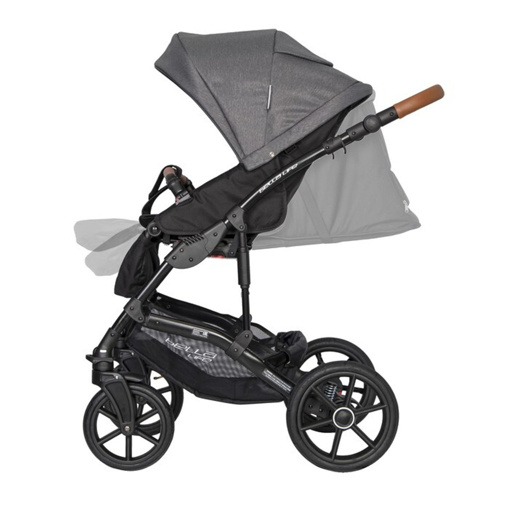 Коляска  BELLA LIFE (3 в 1) (RIKO BASIC) 06 Anthracite (графит)