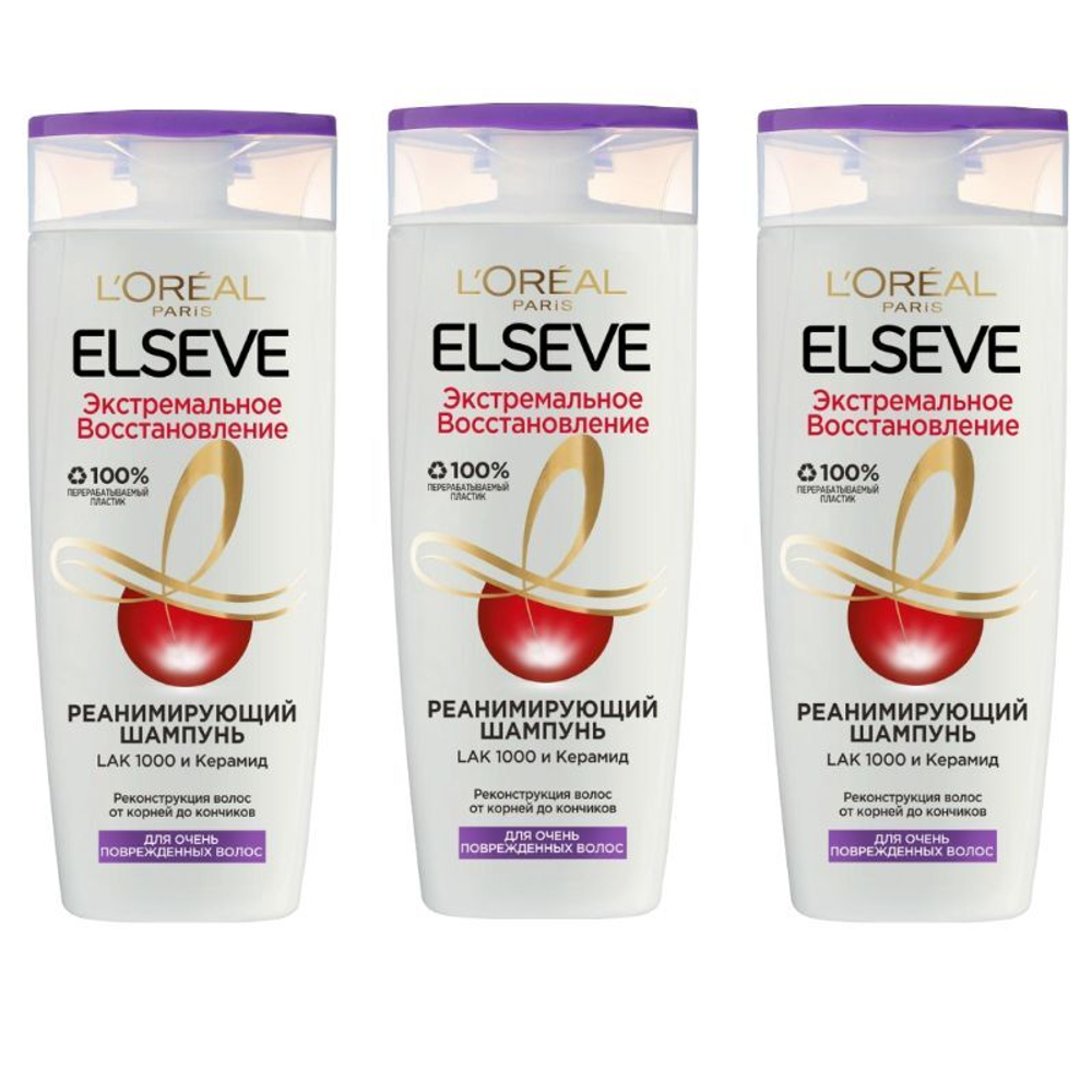 L'Oreal Paris Эльсэв 400мл  шампунь Полное восст.секущихся кончиков укреп. д/повр.и секущ.волос