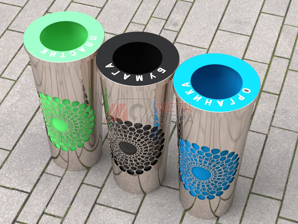 Урна Дубаи для раздельного сбора мусора