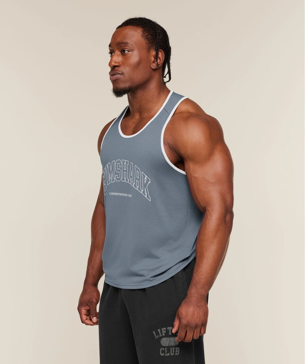 Майка GYMSHARK Collegiate Tech Tank Blue