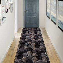 Велюровая дорожка «Соты коричневые»