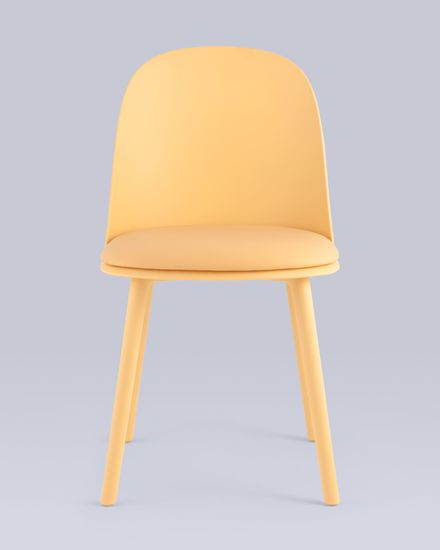 Стул Fog с подушкой пластик желтый