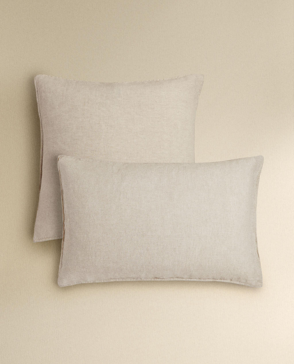 Комплект постельного белья Zara Home, лён 100%, однотонный, 6150/091