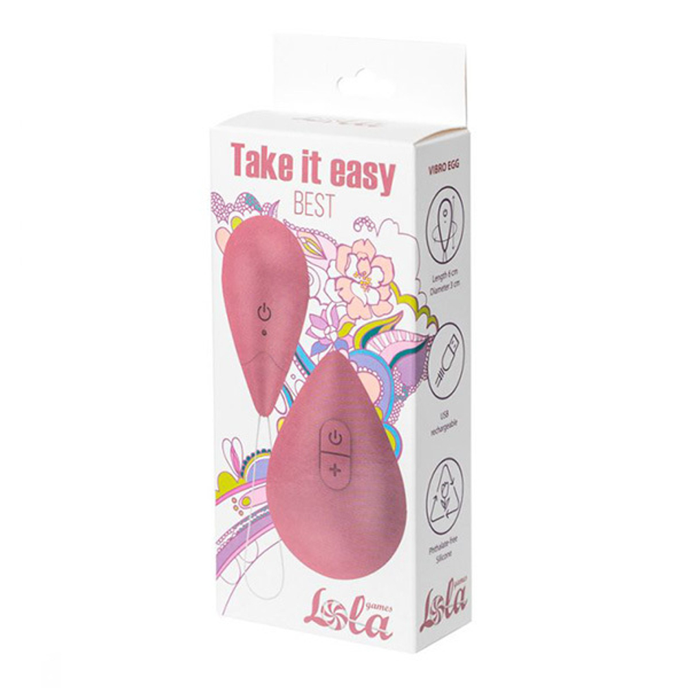 Розовое виброяйцо 6см с пультом ДУ Lola Games Take It Easy Best 9021-02lola
