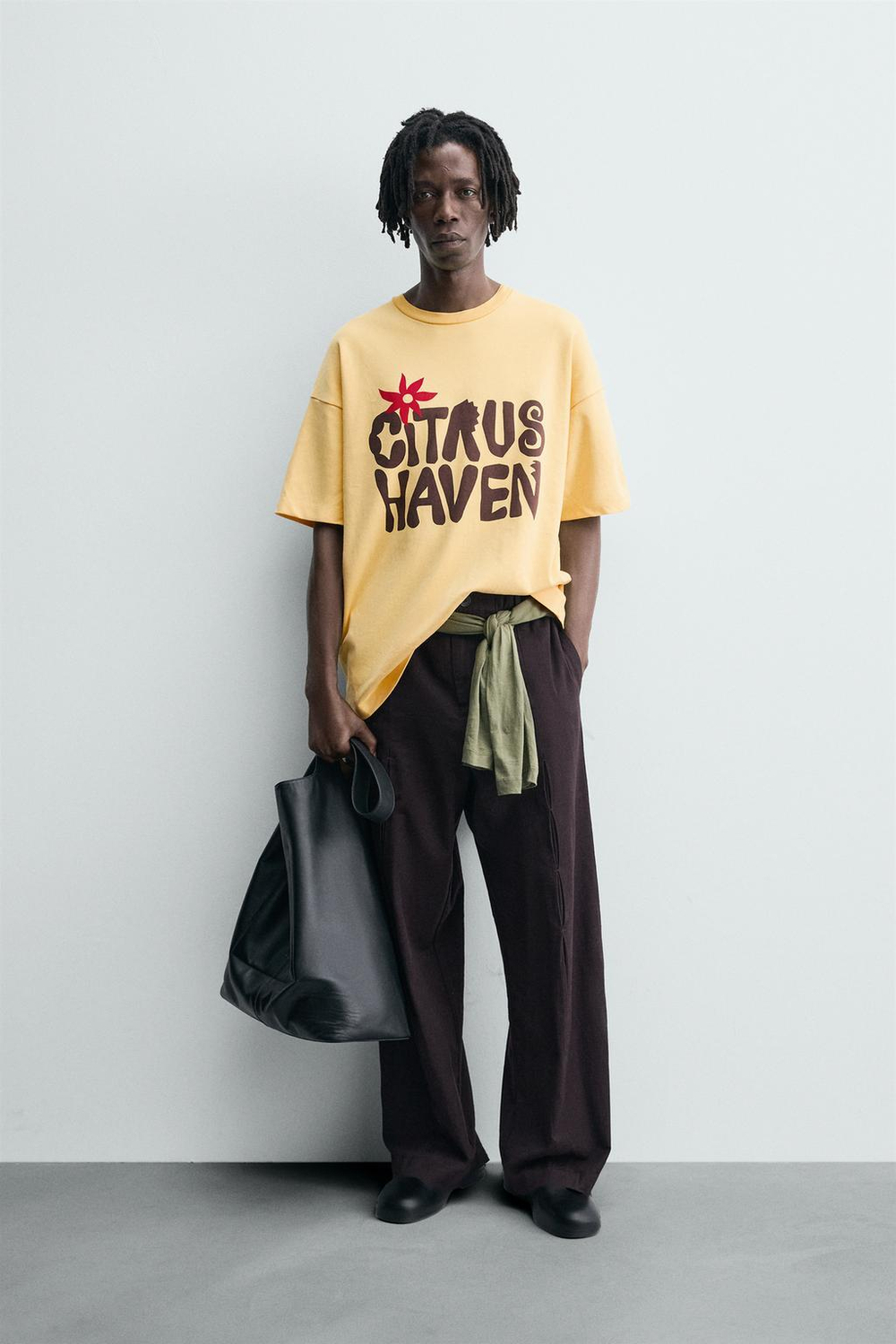 ZARA ТОЛСТОВКА С НАДПИСЬЮ, ТЕМНО-ЖЕЛТЫЙ