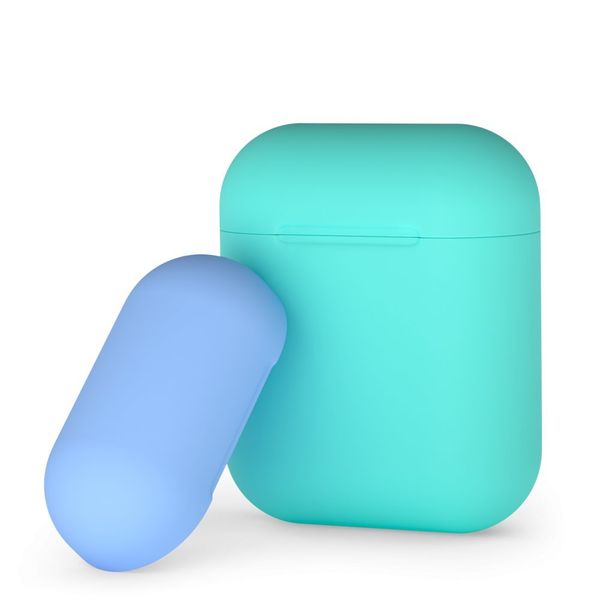 Чехол силиконовый Deppa для AirPods D-47018 0.8мм Мятно-голубой