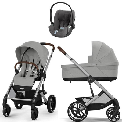 Коляска Cybex Balios S Lux SLV complete Cloud T Mirage Grey Plus 3 в 1 Stone Grey с дождевиками