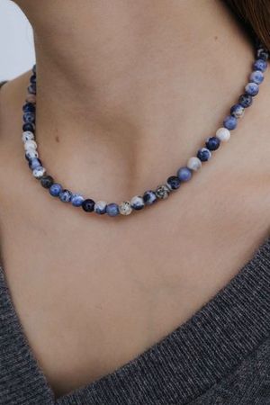 Колье из бусин камня ( sodalite )