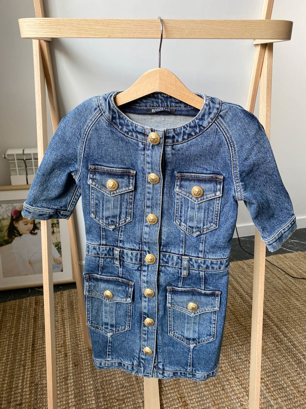 Джинсовое платье Balmain