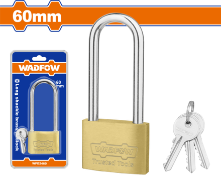 Замок навесной латунный WADFOW WPD2460 60 мм