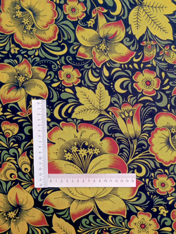 Ткань бязь плательная, рис. "Хохлома", ширина 150 см, арт. 34.1