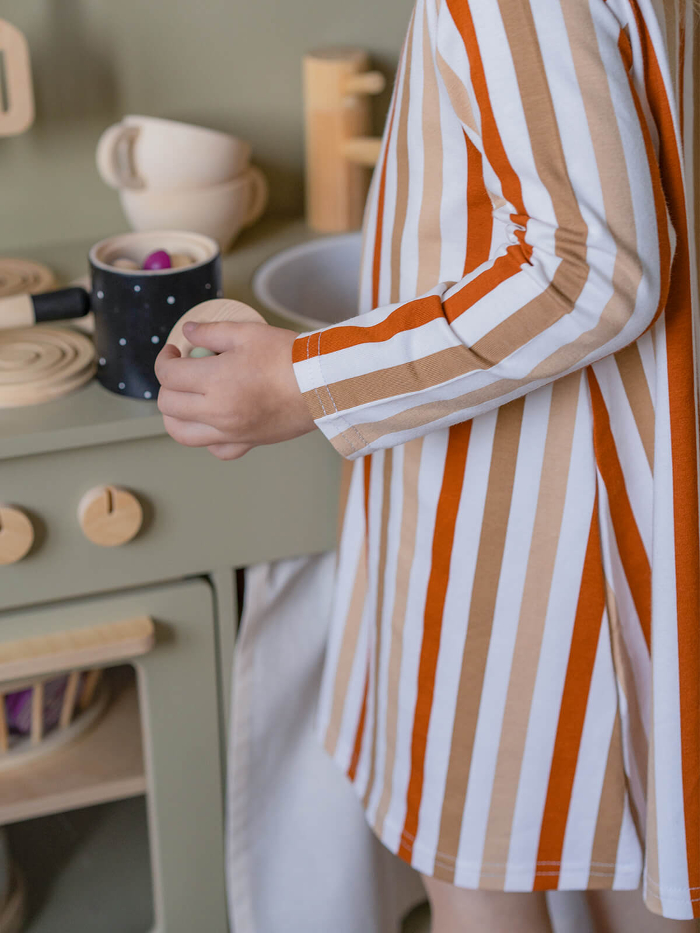 Платье трапеция Mjölk Полоска, с длинным рукавом, уценка