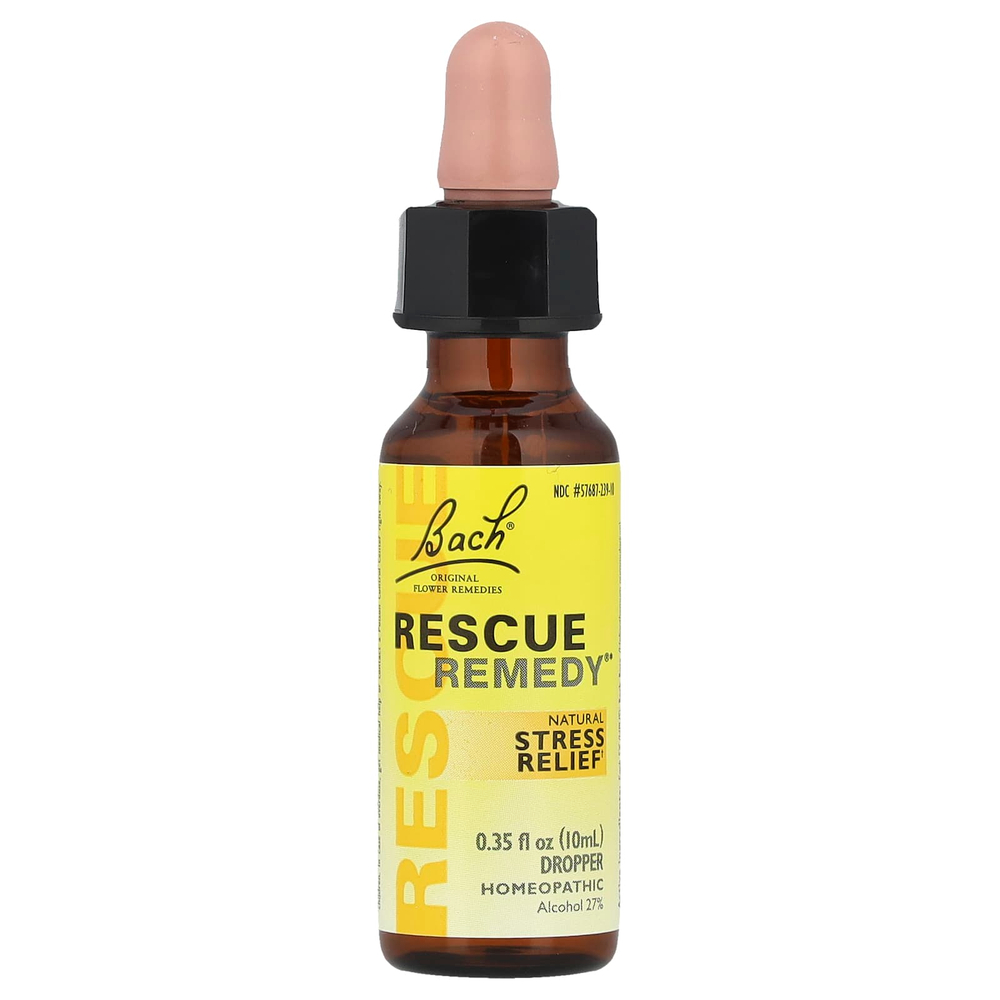 Bach, Original Flower Remedies, Rescue Remedy®, натуральное средство для снятия стресса, 10 мл (0,35 жидк. унции)