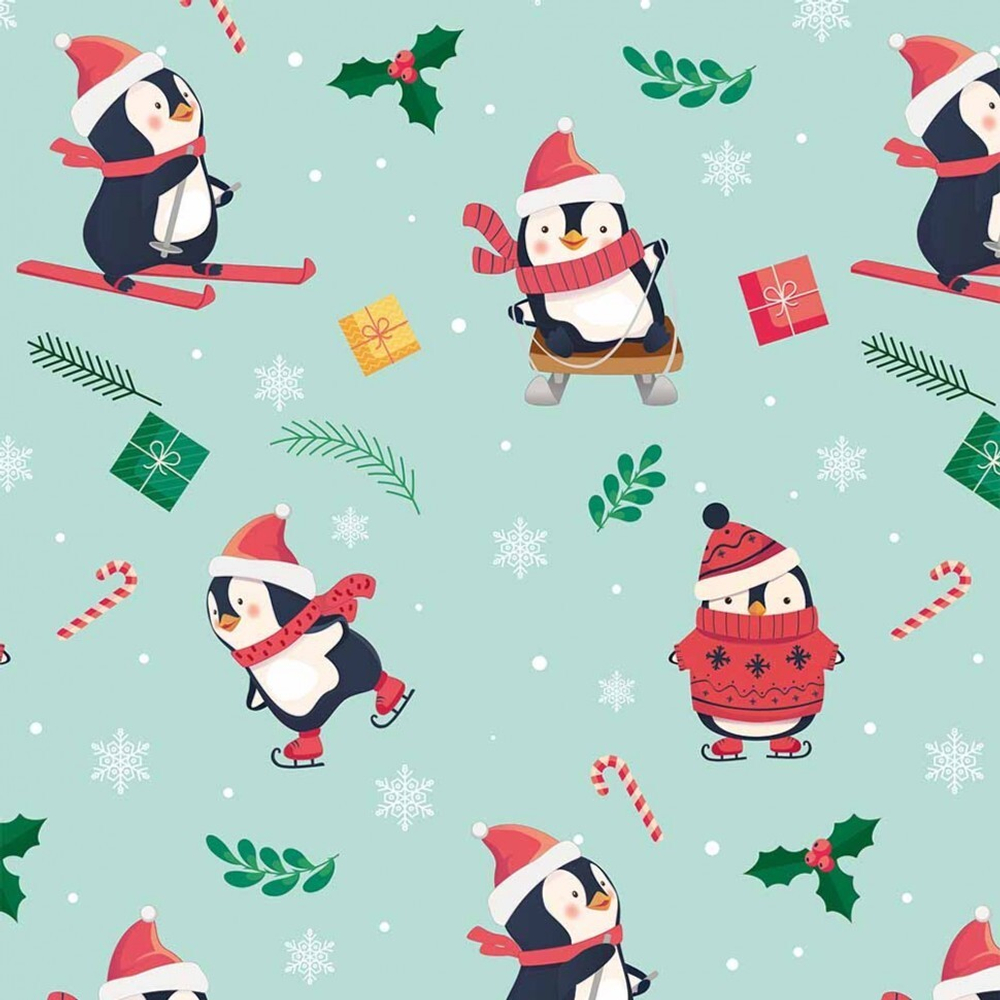 Бумага упаковочная 70 х 100 см 10 шт "С новым годом" в листах