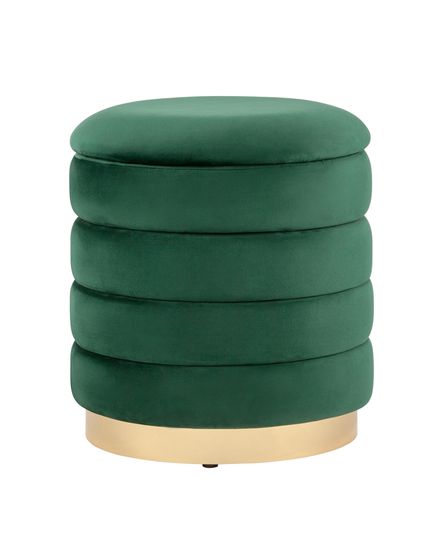 Пуф Франсис с ящиком велюр зелёный