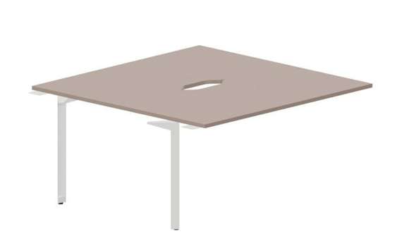 Составной стол на 2 рабочих места 158х156,6х75см (2 эргономичных выреза) - приставной элемент