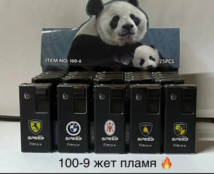 Зажигалка турбо Панда BS 100-9 25шт*40бл