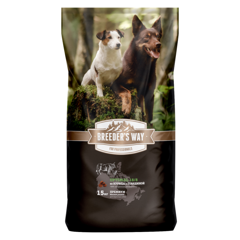 Зоогурман «Breeder's way» Prestige 24/11 сухой корм для взрослых собак говядина с рубцом 15 кг