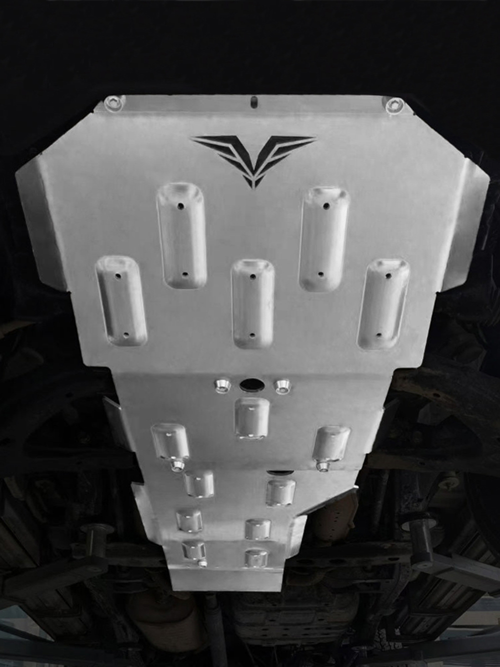 Защита Falcon радиатора, картера, РК, КПП для Toyota Land Cruiser 100, бензин. 4.7 л, алюминий 8 мм