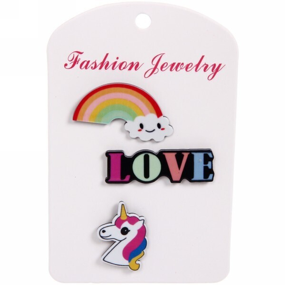 Значки в наборе 3шт «Summer element», любовь