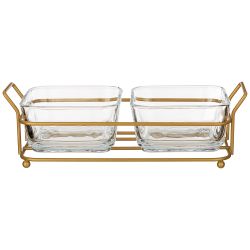 МЕНАЖНИЦА 2 СЕКЦИИ НА ПОДСТАВКЕ 270 МЛ 10,5*10,5*5,5СМ