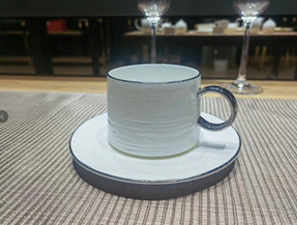 Набор чашек кофейных с блюдцем 2шт 90мл Decor de table Винтаж платиновый