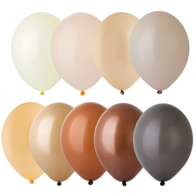 Латексные шары в бежевой палитре «Пастель Экстра» в ассортименте