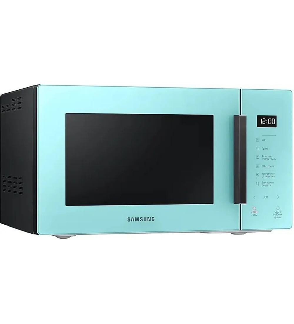 Samsung MG23T5018AN/BW Микроволновая печь, 23л, 800Вт, мятный /черный