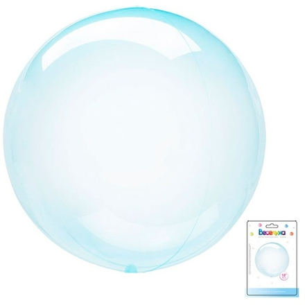 Шар Веселуха BUBBLE 18" голубой кристалл #QX-CRTB18-B