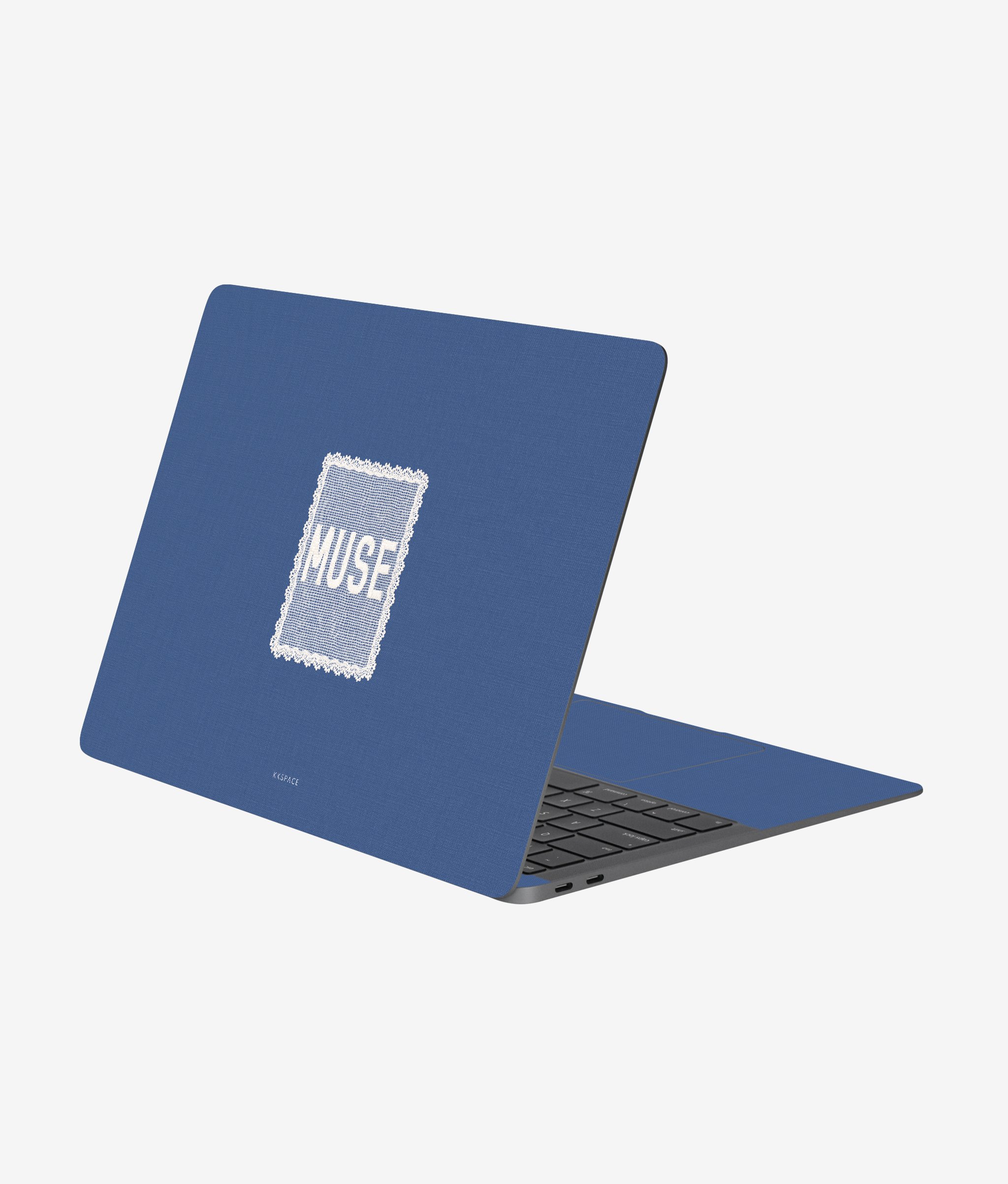 Виниловая наклейка GIRLHOOD (синий) для MacBook