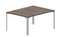 Составной стол на 2 рабочих места 118х156,6х75см (4 громмета)