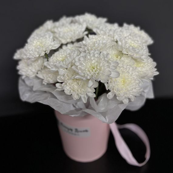 Цветочная композиция из хризантем, размер S