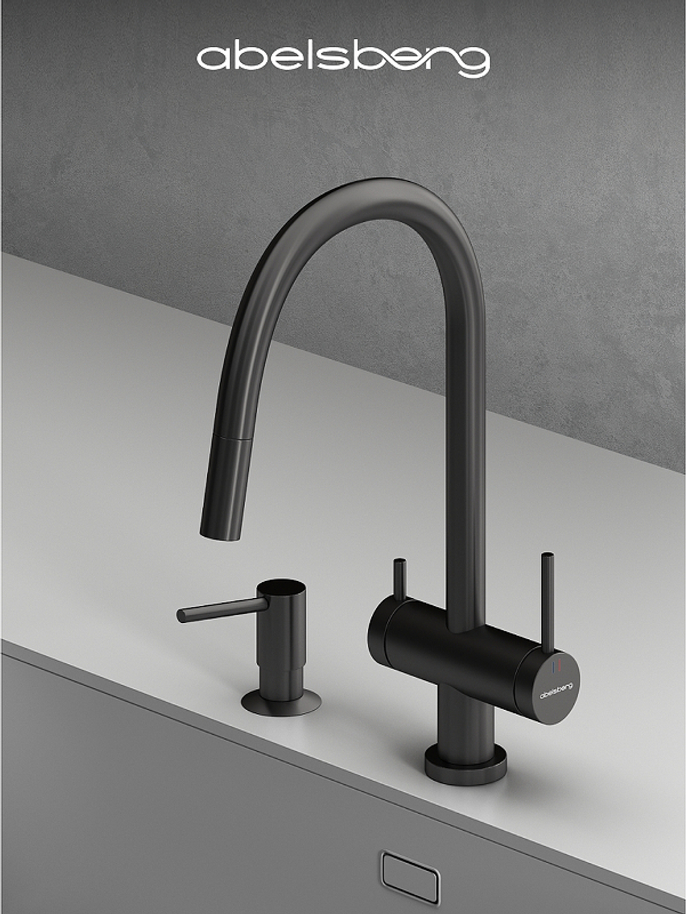 Смеситель для кухни Abelsberg Aera EMF71709GM цвет Космическая сталь