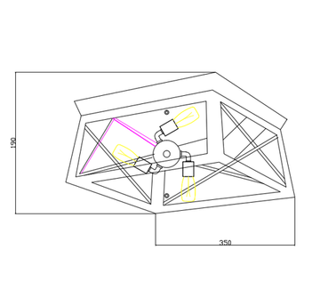 Светильник потолочный 3*Е27 3004/01/03C чёрный/белый Kaizer Stilfort