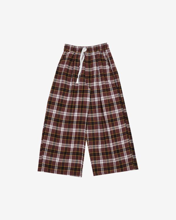 Брюки Plaid Baggy Pants Chocolate - фото 1