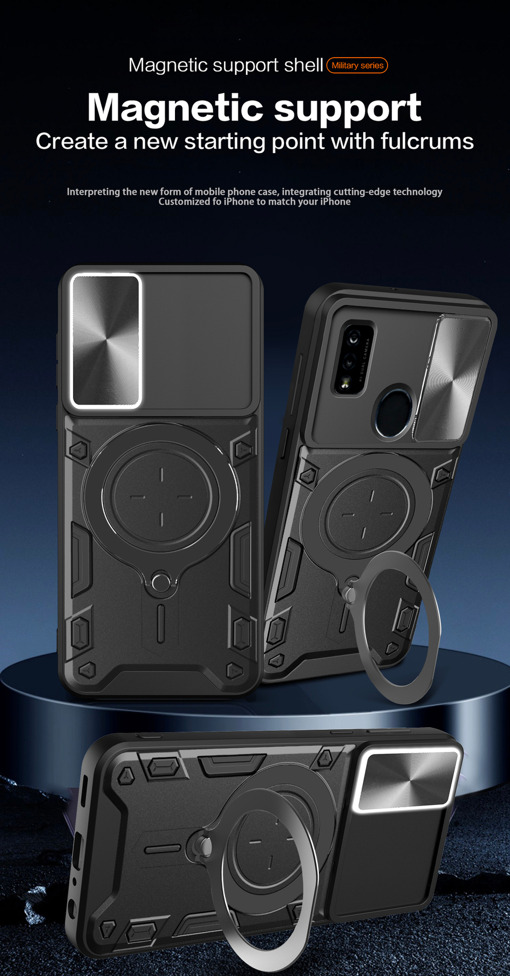 Чехол с кольцом Big Ring Case для ZTE Blade A51