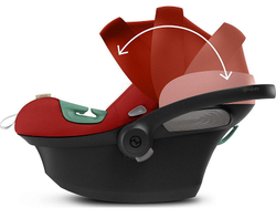 Коляска Carrello Vector 2025 CRL-6551 и автокресло Cybex Aton S2 Hibiscus Red 3 в 1 Shadow Black