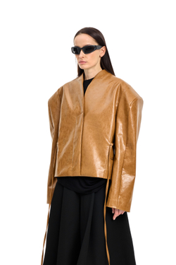 Куртка кожаная SAVAGE Sepia