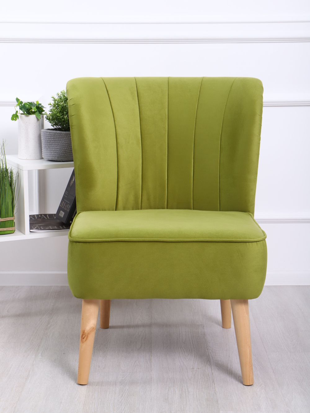 Кресло "Donatello" антивандальный велюр эпл/натурал