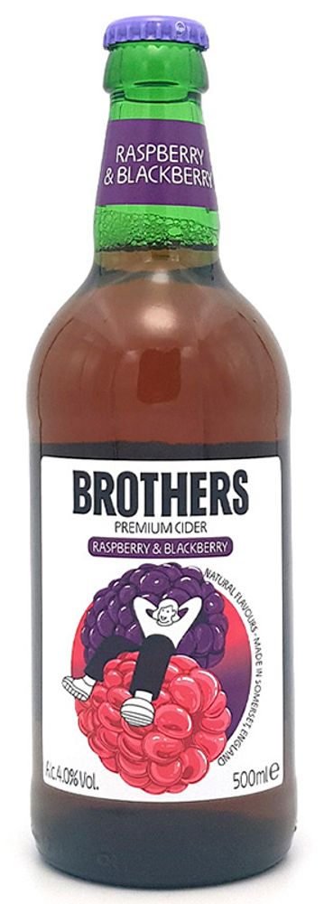 Сидр Бразерс Распберри &amp; Блэкберри / Cider Brothers Raspberry &amp; Blackberry 0.5 - стекло